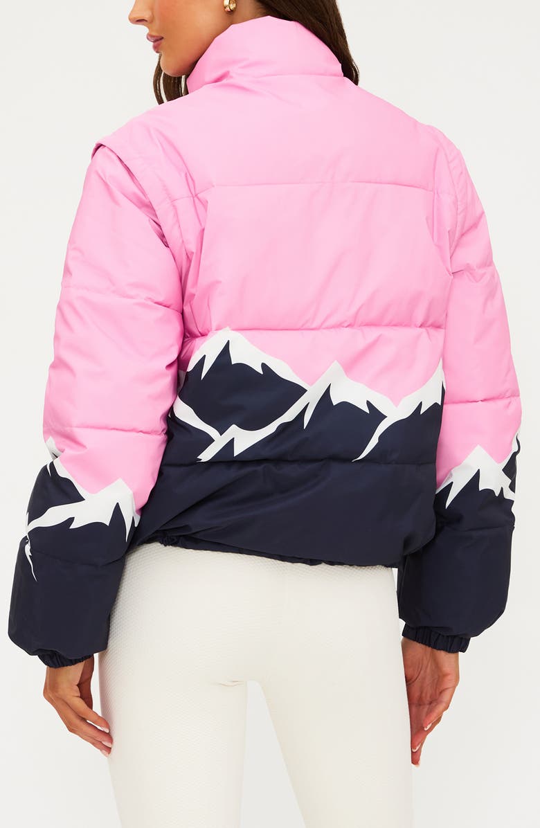 Beach Riot Kris Convertible Snowy Peaks Puffer Jacket, Alternate, color, Snowy Peaks