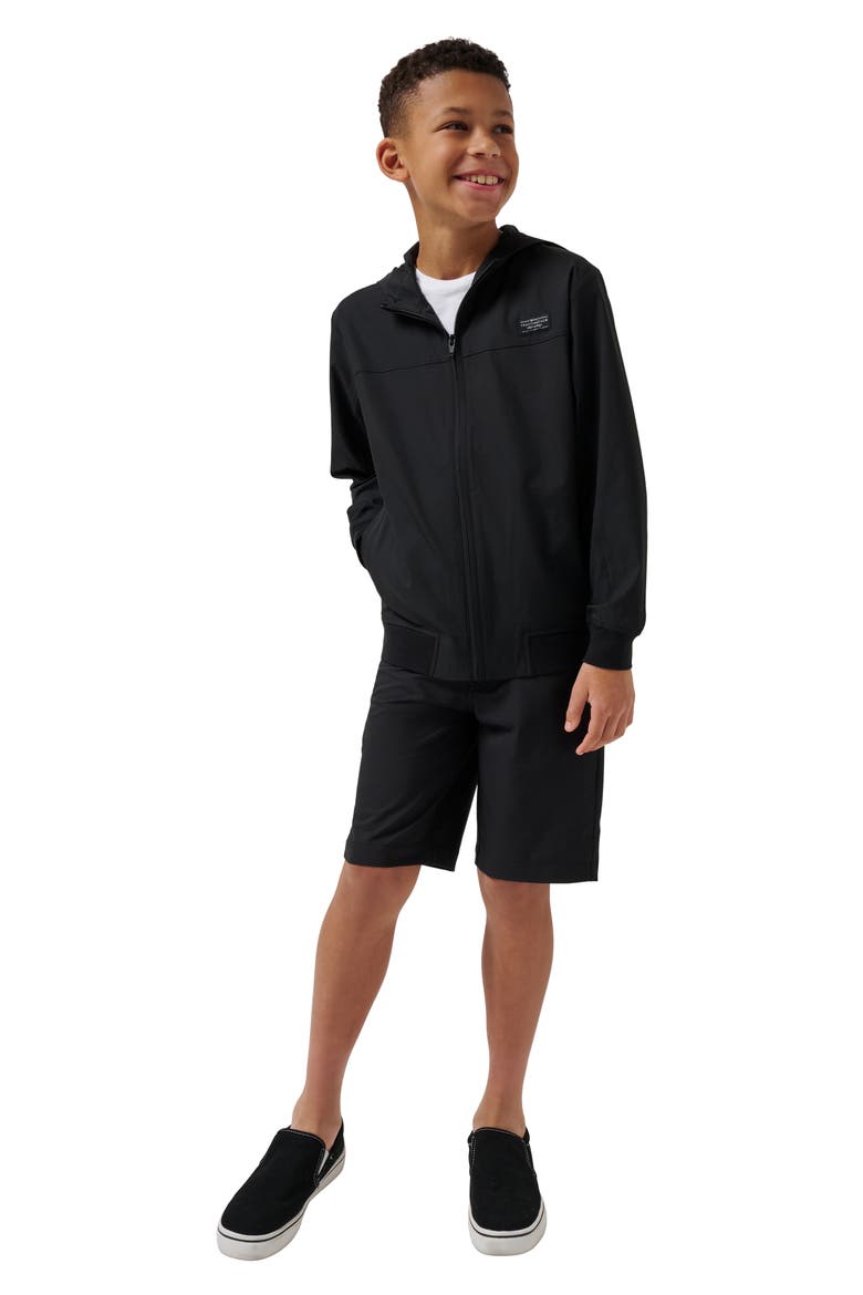 Kids' Y Wanderlust Hooded Jacket, Alternate, color, BLACK