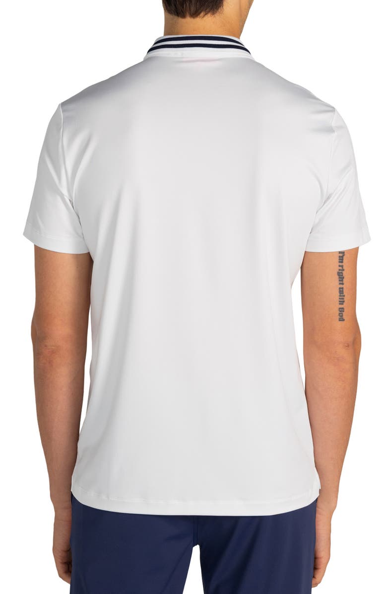 Redvanly Paulison Tipped Polo, Alternate, color, Bright White