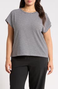 Eileen Fisher Striped Organic Cotton T-shirt