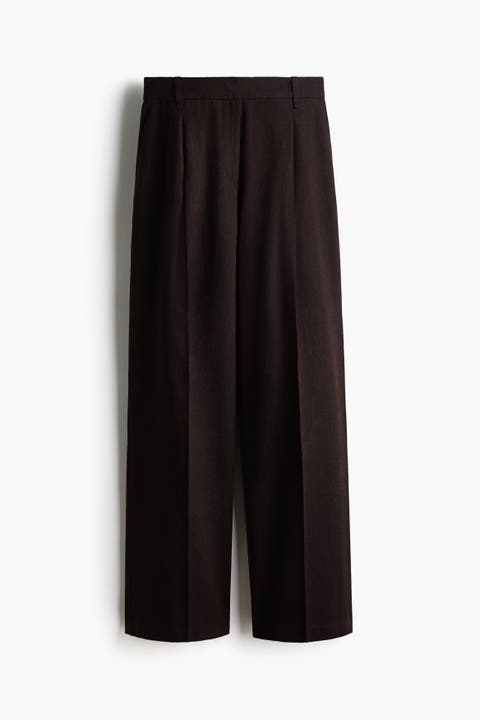 Tailored Linen-blend Trousers