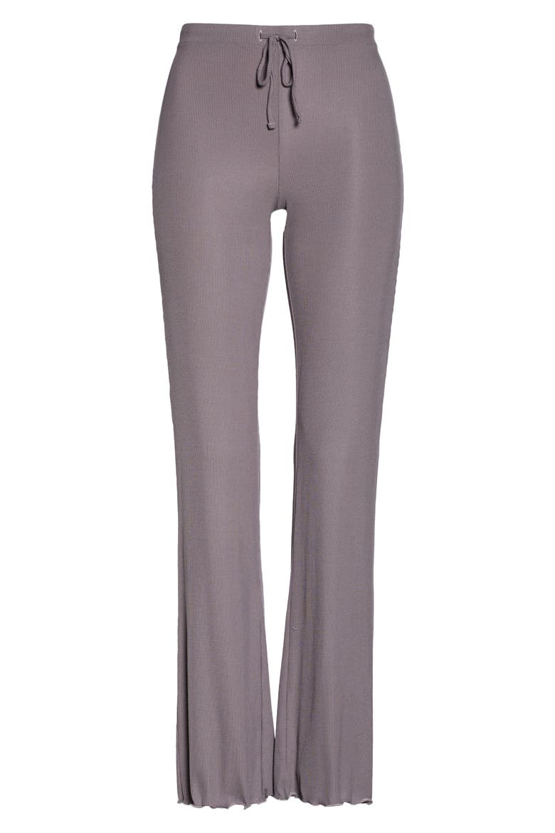 Second Skin Rib Pajama Pants, Alternate, color, RABBITT