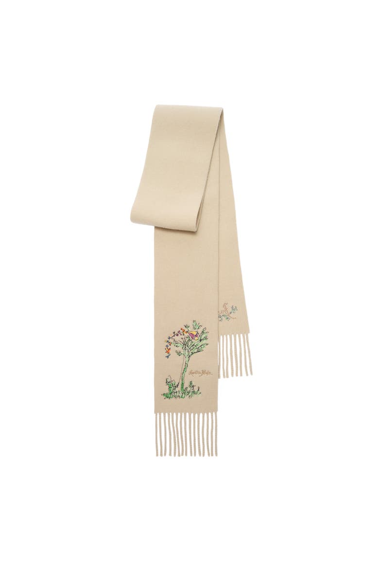 Narrow Brave Little Tree Cashmere Scarf, Main, color, Nutmeg beige