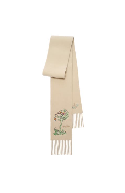 Narrow Brave Little Tree Cashmere Scarf
