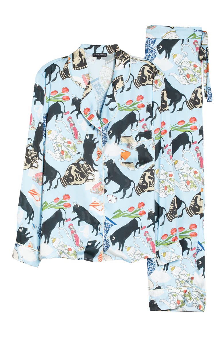 Bull In a China Shop Pajamas, Alternate, color, PORCELAIN BLUE