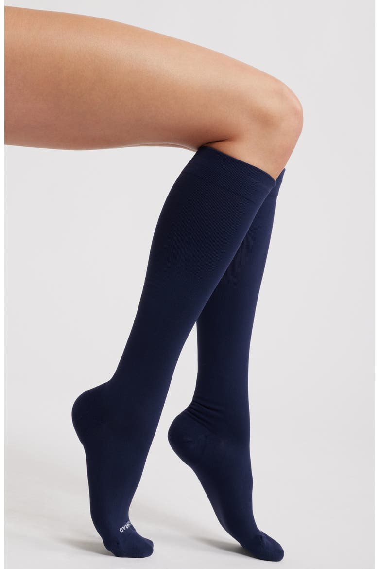Knee-High Compression Socks, Main, color, NAVY