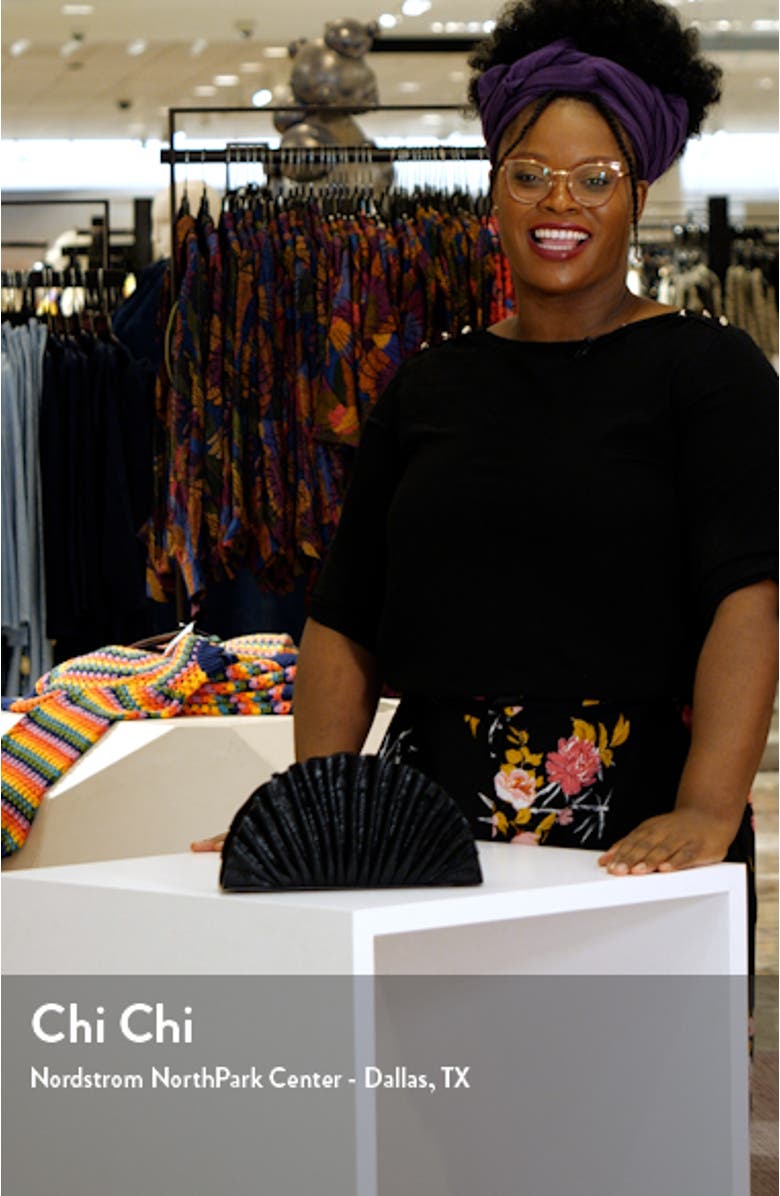 Nala Mini Leather Fan Clutch, sales video thumbnail