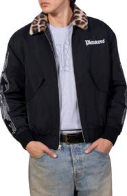 PLEASURES Angel Demon Embroidered Graphic Flight Jacket