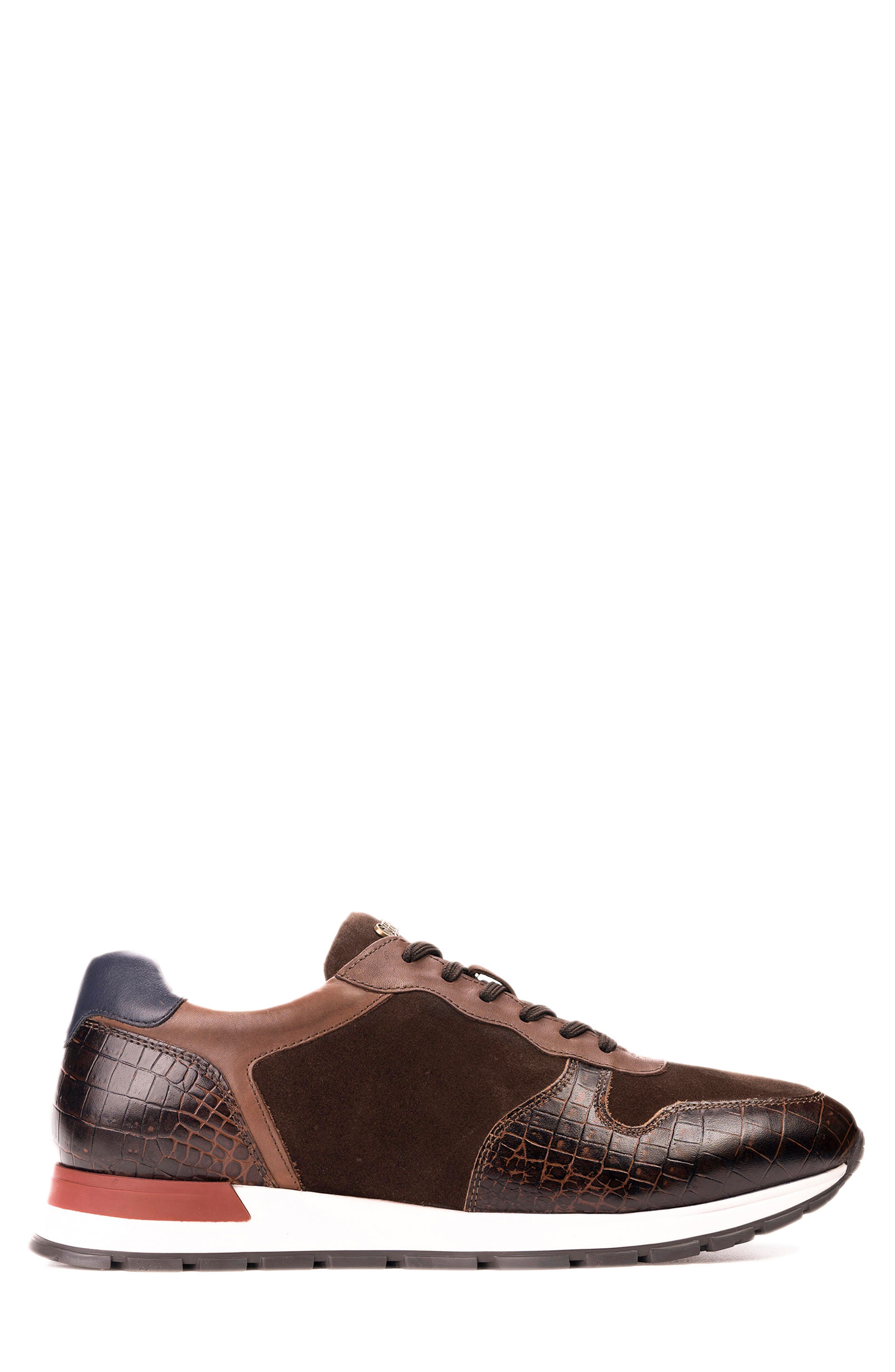 Hazel Snake Print Sneaker, Alternate, color, CHOCOLATE BROWN
