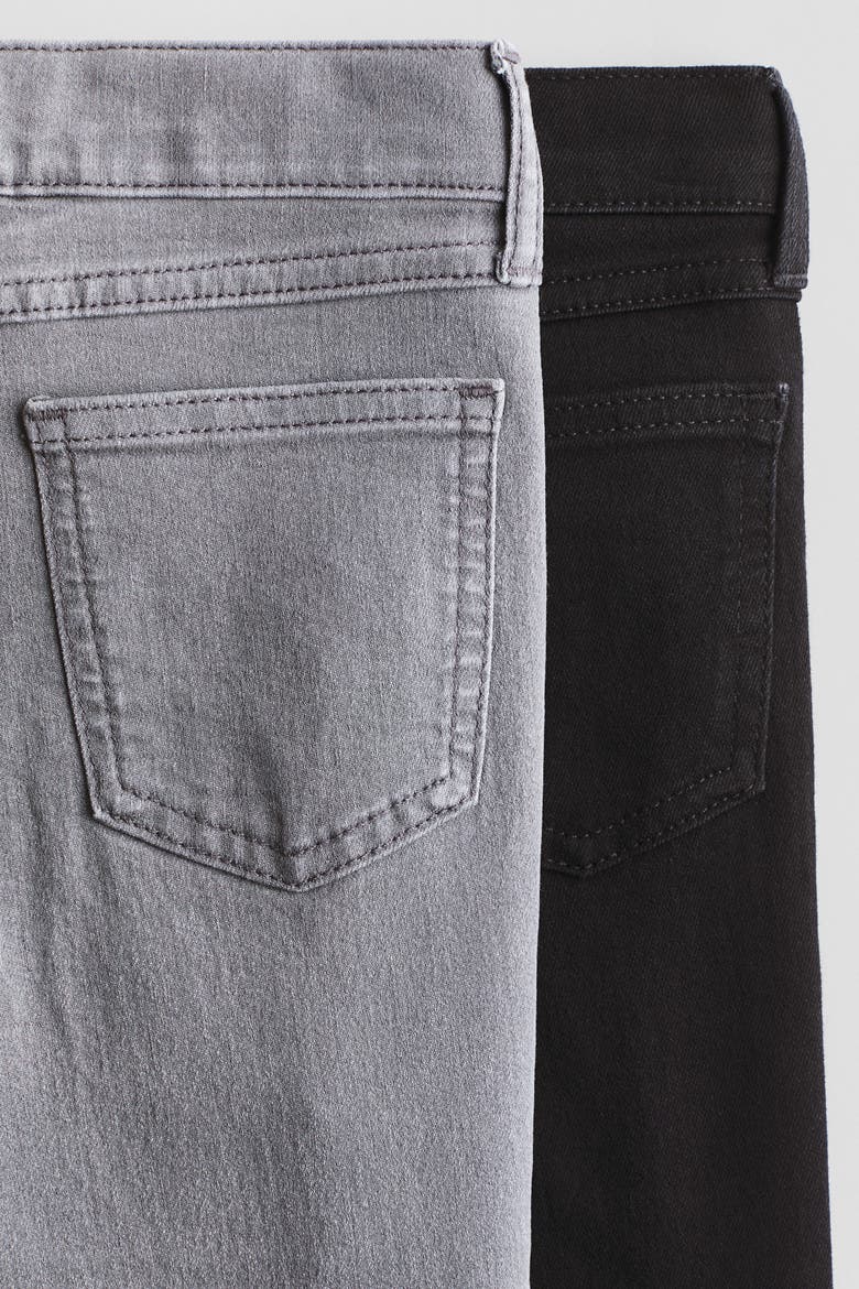 2-pack Slim Fit Jeans, Alternate, color, Light gray/black