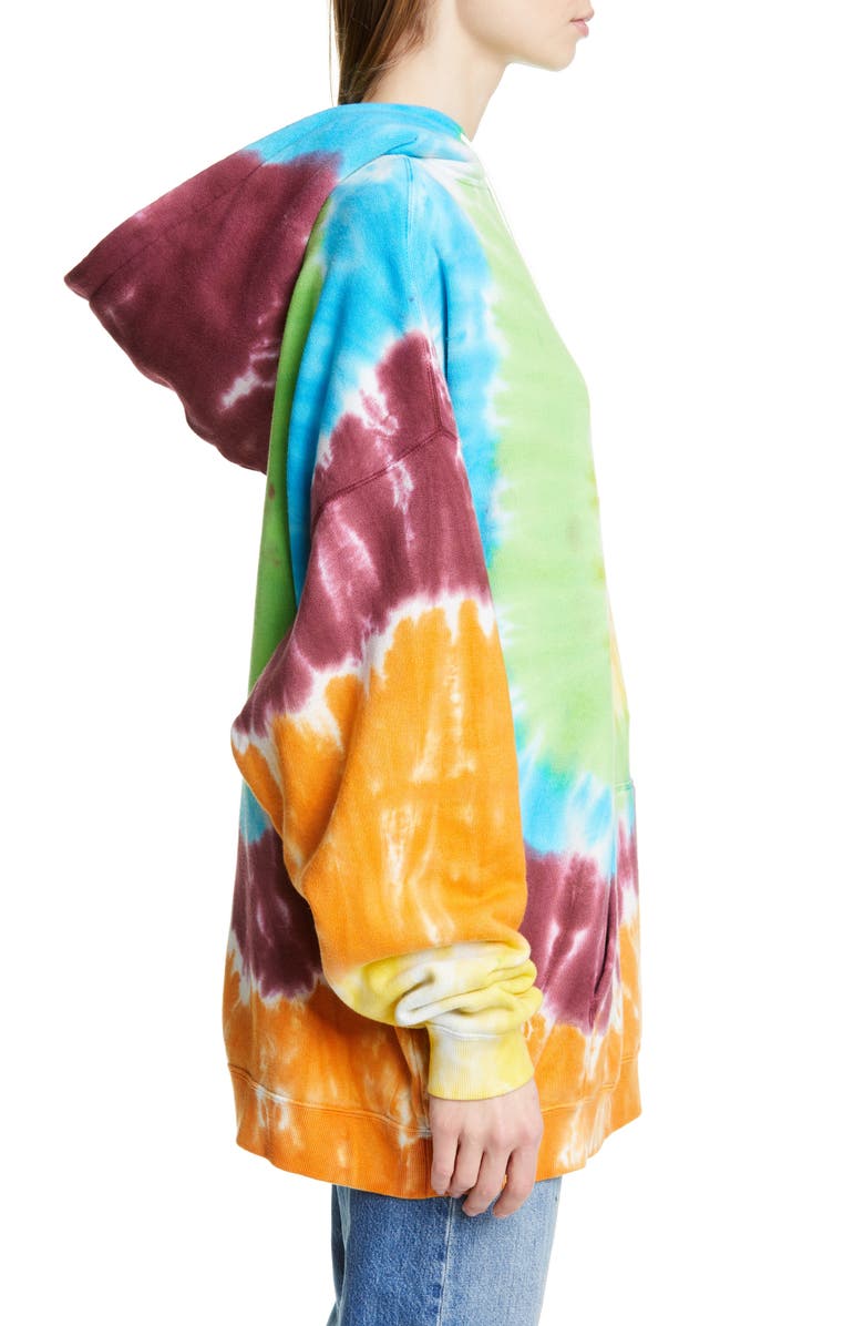 R13 Tie Dye Rainbow Hoodie, Alternate, color, 