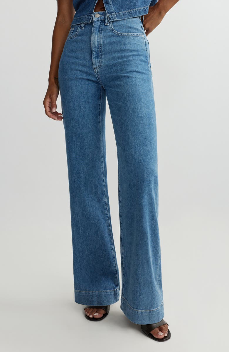 DL1961 Karmine Refined High Waist Wide Leg Jeans, Main, color, Terra Blues Aura