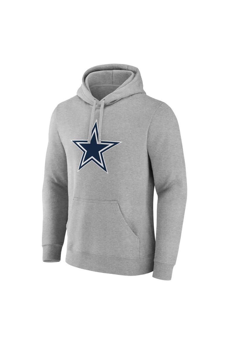 Men's Fanatics Heather Gray Dallas Cowboys Deliver Fleece Pullover Hoodie, Alternate, color, Heather Gray