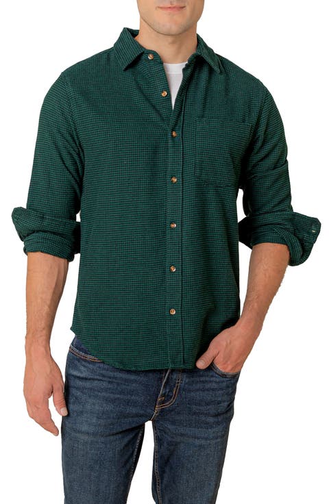 Organic Long Sleeve Flannel Button Down Shirt