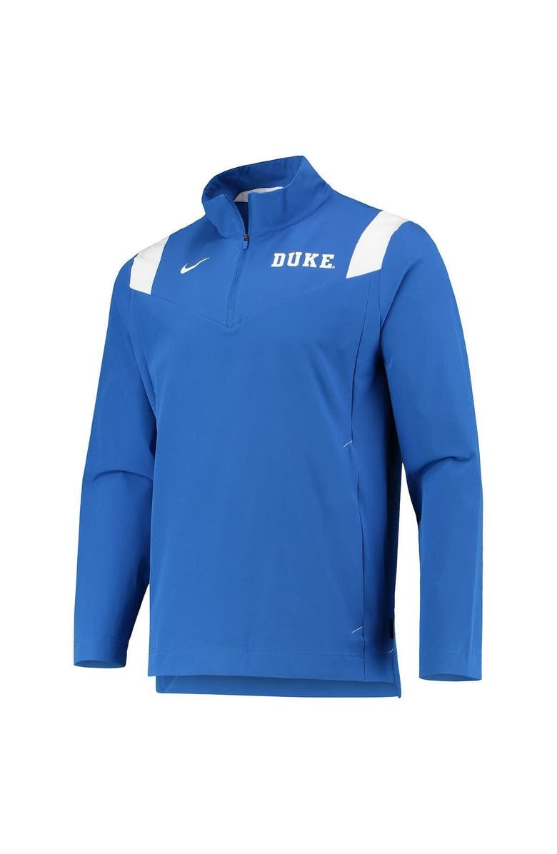 Nike Men's Nike Royal Duke Blue Devils 2021 Team Coach Quarter-Zip Jacket, Alternate, color, Royal