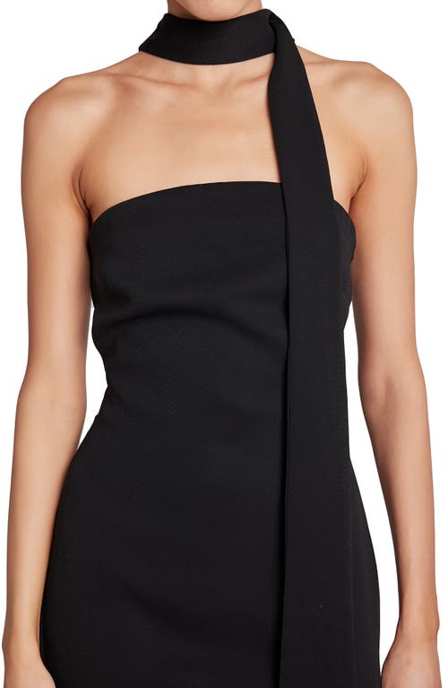 Endless Rose Choker Tie Sleeveless Midi Dress In Black