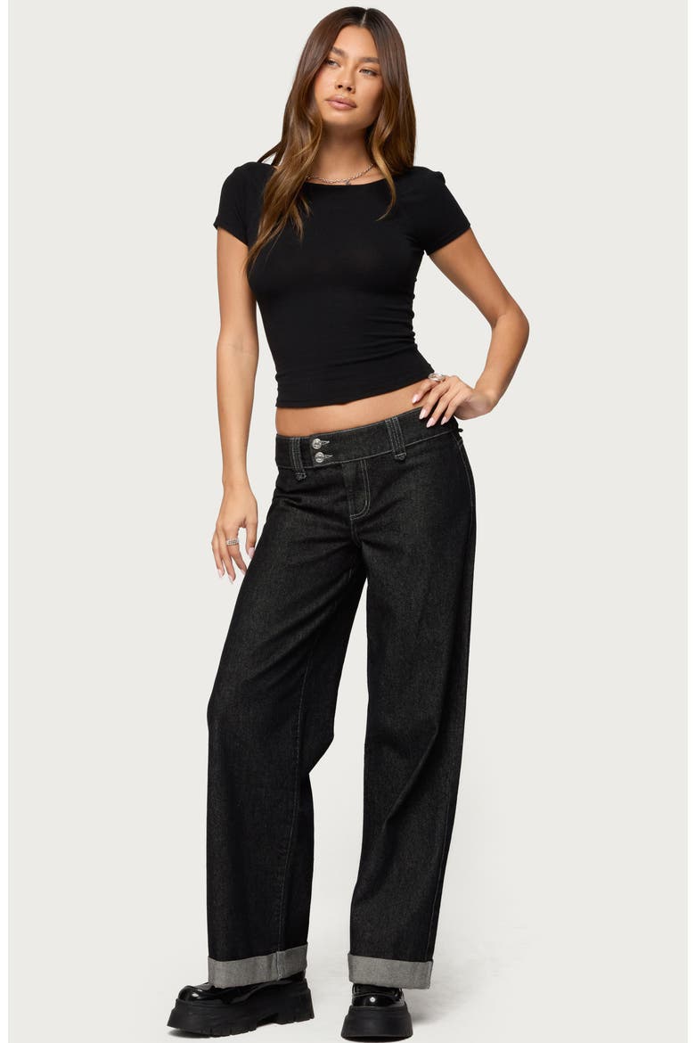 Becca Boat Neck T-Shirt, Alternate, color, BLACK