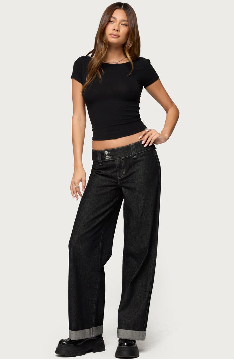 EDIKTED Becca Boat Neck T-Shirt, Alternate, color, 