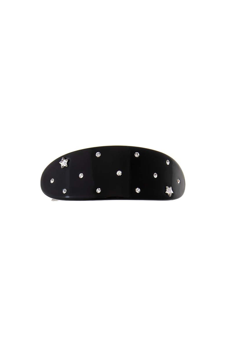 BY ADINA EDEN Celestial Scattered Wide Hair Barrette, Main, color, Black
