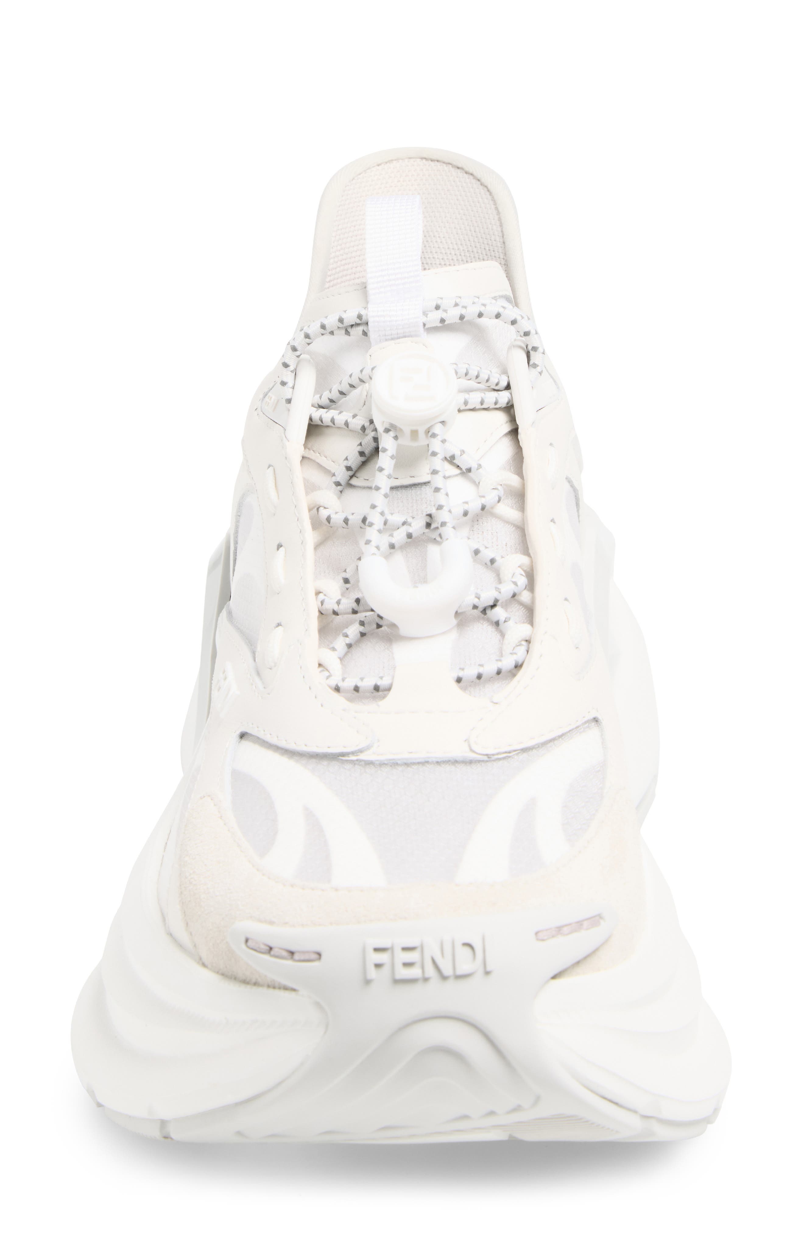 F-Light Mixed Media Sneaker, Alternate, color, WHITE