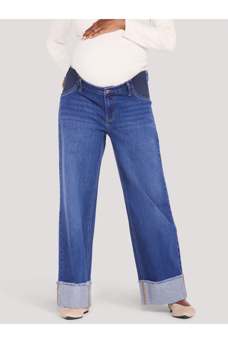 Under the Belly Wide Leg Jeans, Main, color, Dark Wash