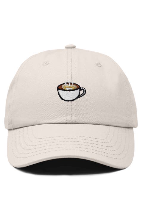 Cappuccino Embroidered Casual Cap