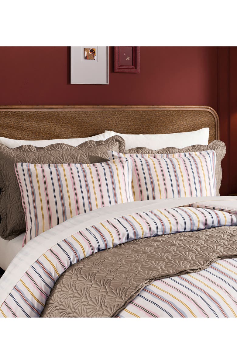 Ted Baker Scallop Stripe Comforter & Pillow Shams Set, Alternate, color, 