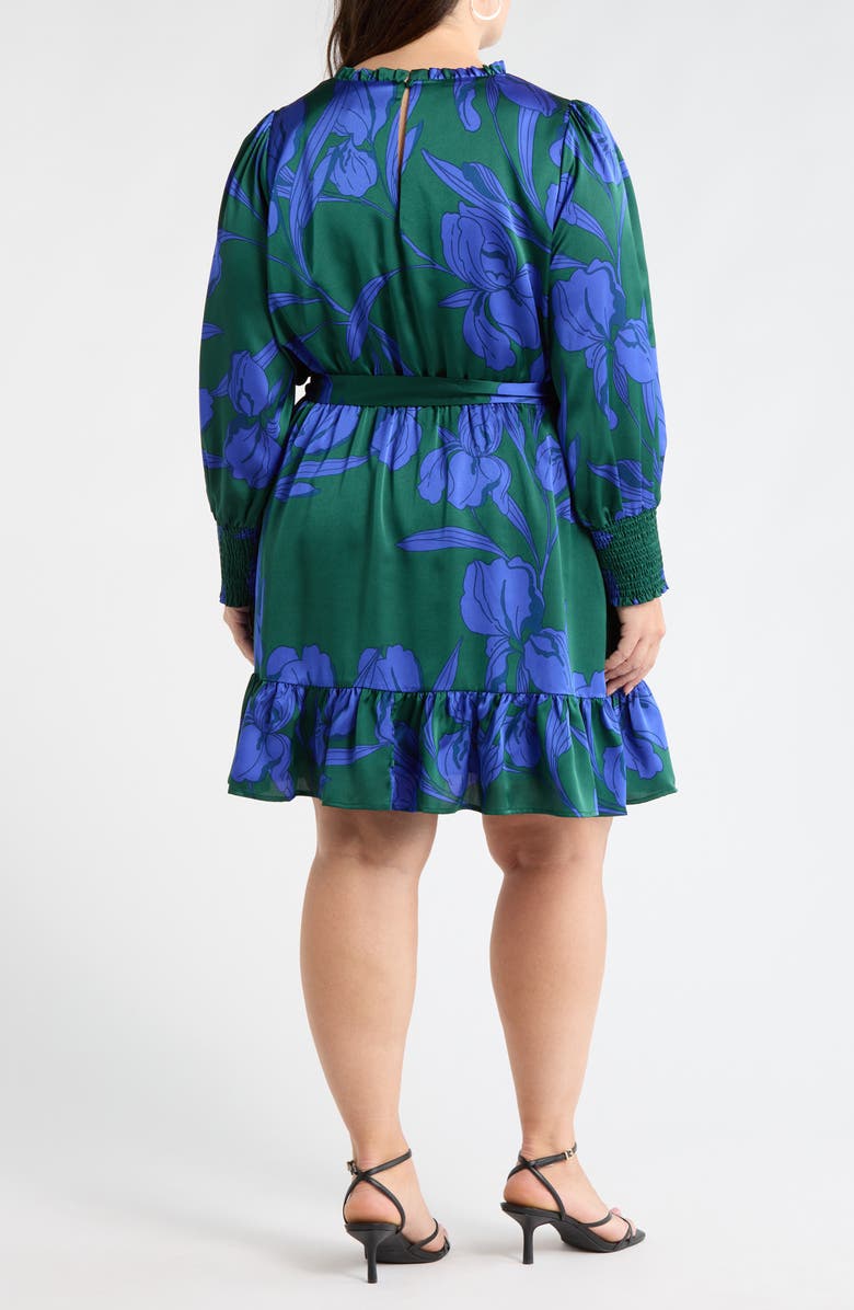 SUGARLIPS Busbee Floral Sevilla Satin Long Sleeve Dress, Alternate, color,