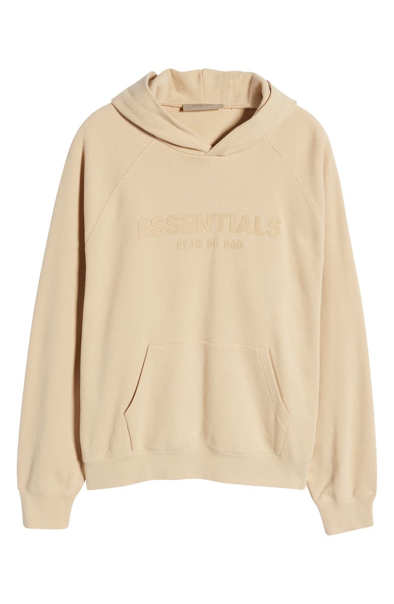 Fear of God Essentials Waffle Knit Raglan Sleeve Hoodie, Alternate, color,