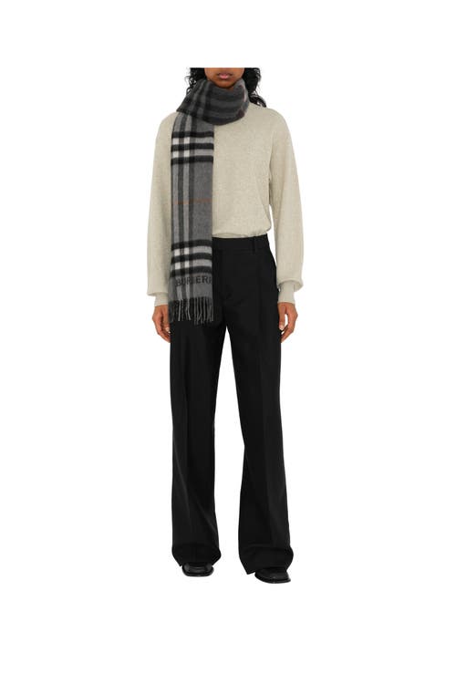 BURBERRY BURBERRY CONTRAST CHECK CASHMERE SCARF