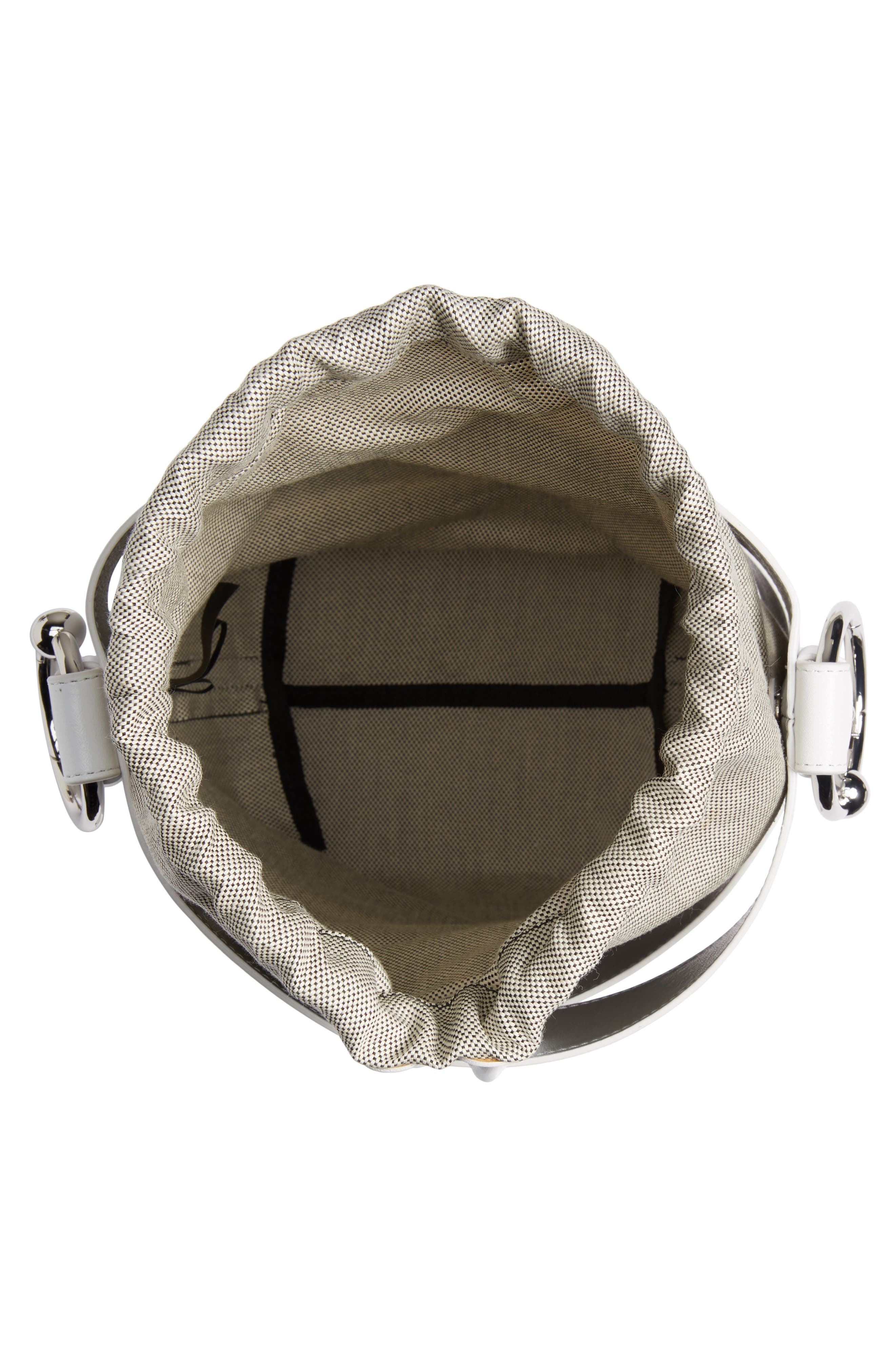 Cage Leather Bucket Bag, Alternate, color, OPTIC WHITE