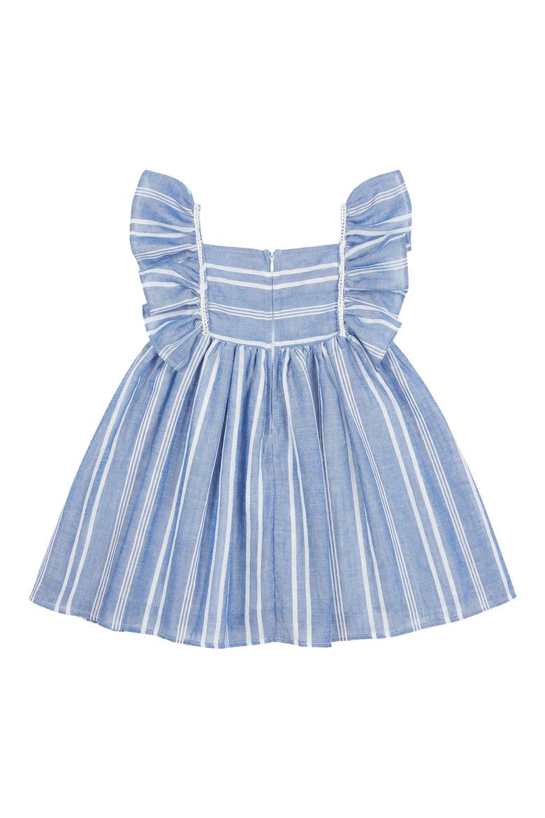 Kids' Terrie Stripe Chambray Dress, Alternate, color, BLUE
