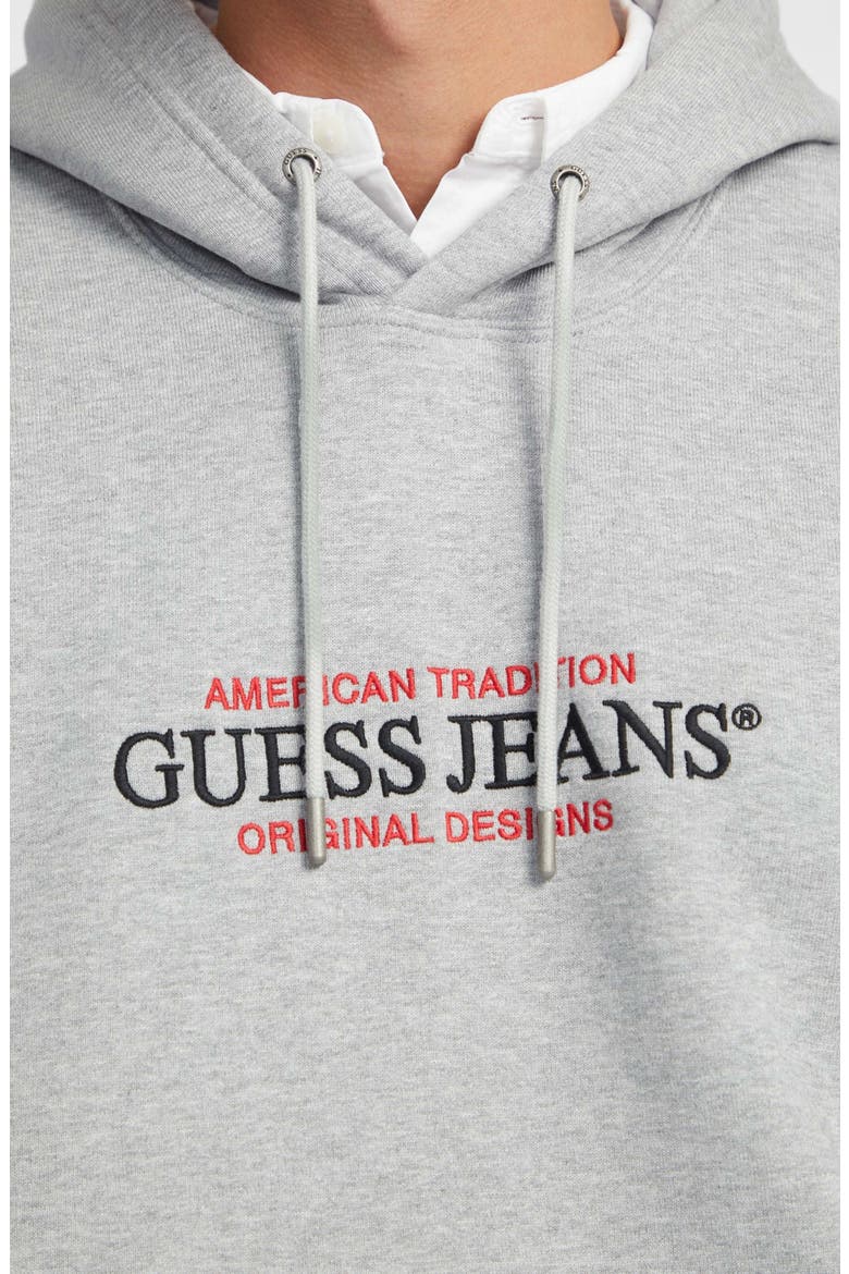 Embroidered Logo Graphic Hoodie, Alternate, color, GREY