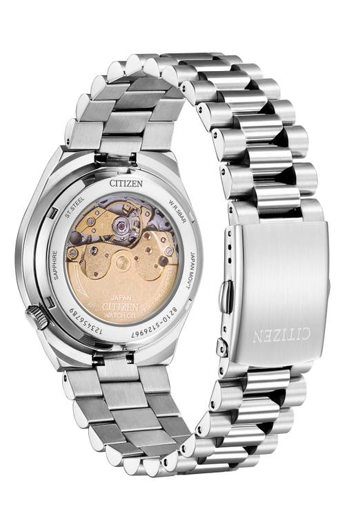 Citizen Tsuyosa Mens Automatic Silver Tone Stainless Steel Bracelet Watch Nj0151-53m In Metallic