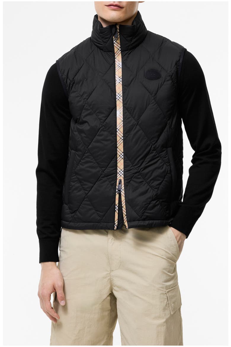 Packable Quilted Nylon Acresford Gilet, Main, color, Black
