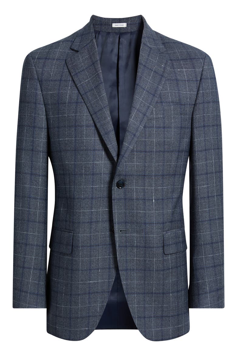Flynn Classic Wool & Cashmere Sport Coat, Alternate, color, BLUE