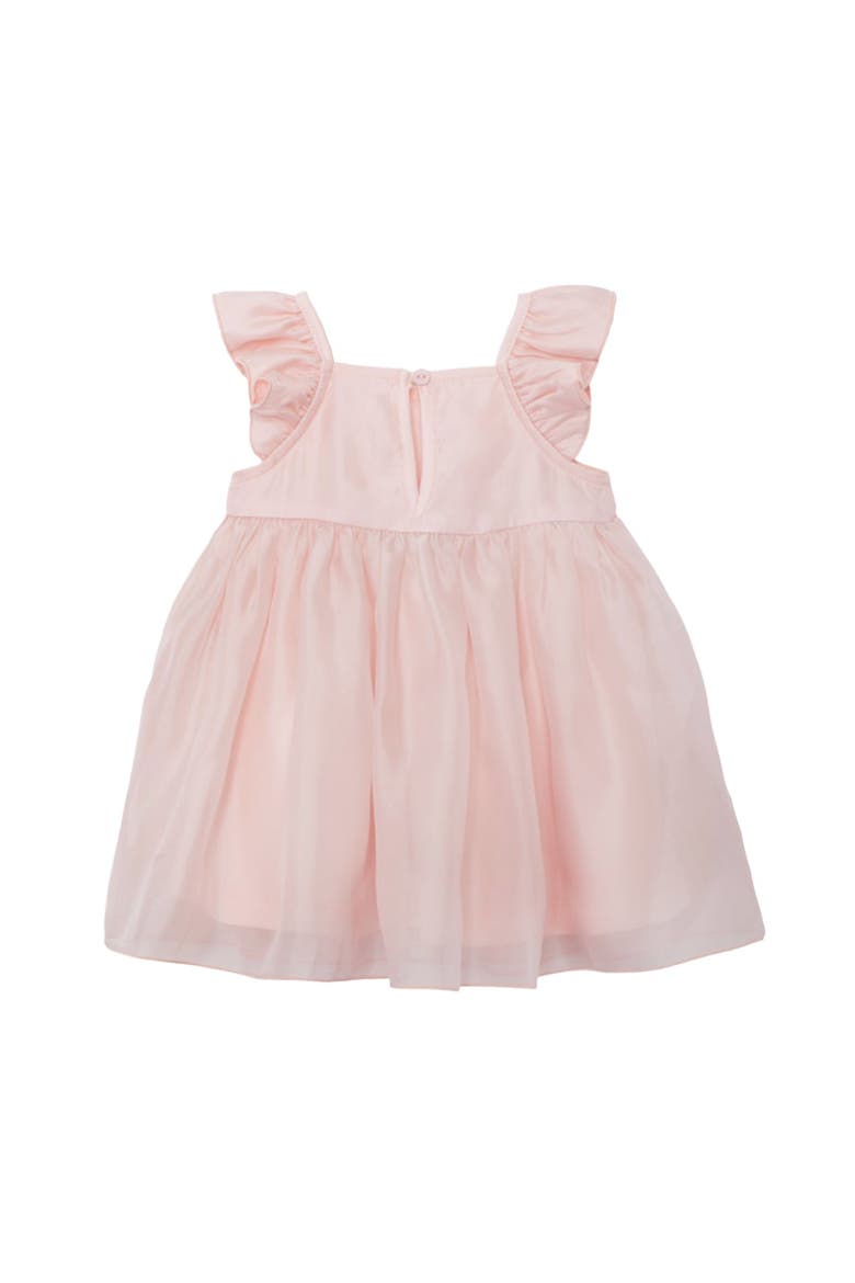 Sweet Peony Pink Flutter Sleeve Dress, Alternate, color, Pink
