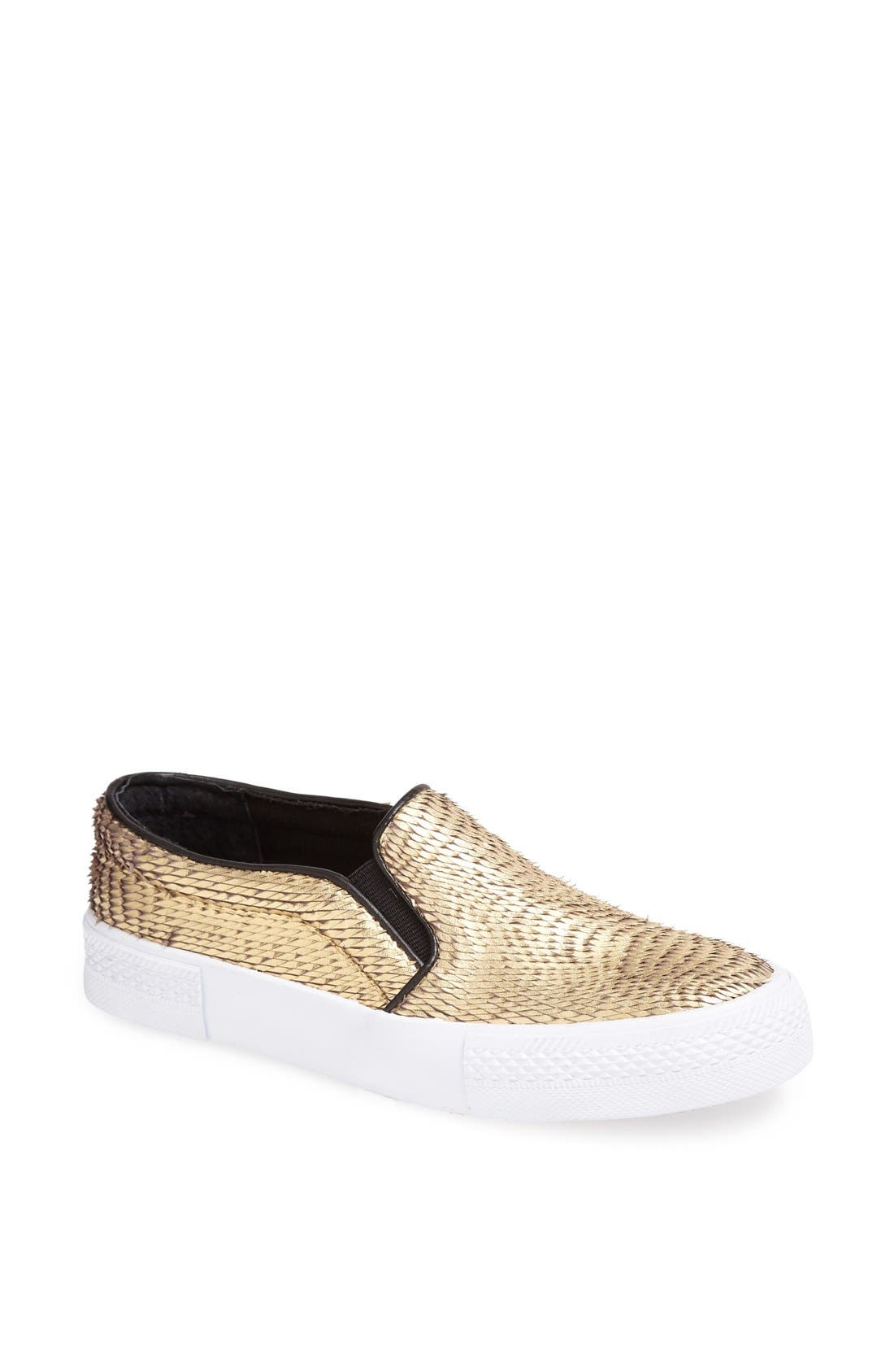 The Blonde Salad x Steve Madden 'NYC' Sneaker, Main, color, GOLD LEATHER