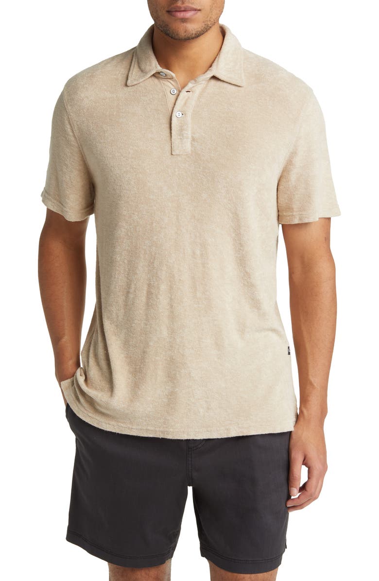 Rails Rhen Terry Cloth Polo, Main, color, Chickpea