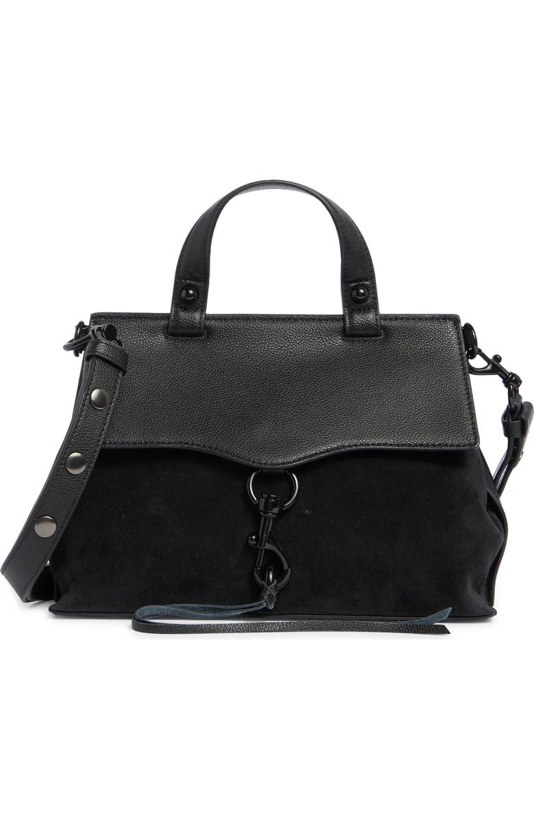 Rebecca Minkoff Keith Small Satchel Bag, Main, color, Black