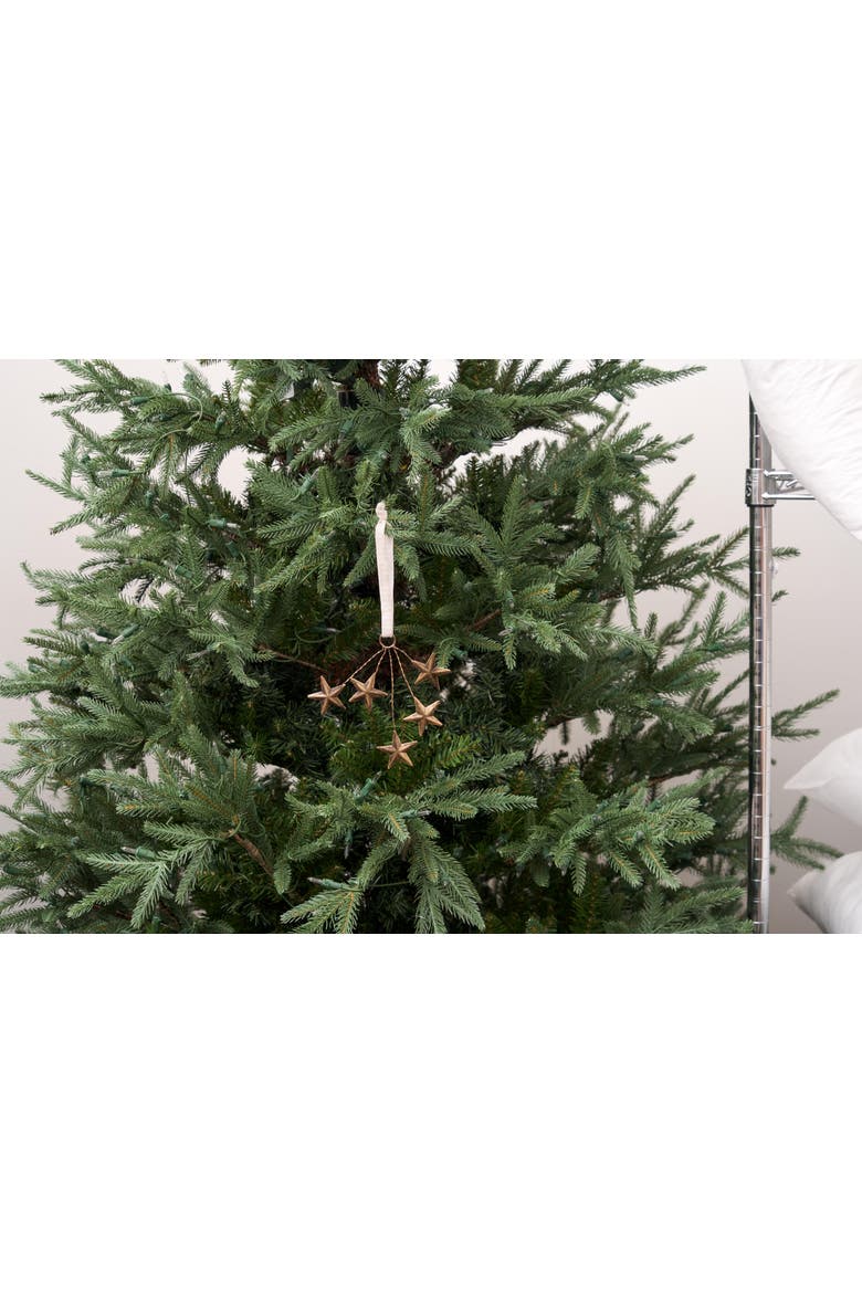 Star Cluster Brass Christmas Tree Ornament, Alternate, color, Gold