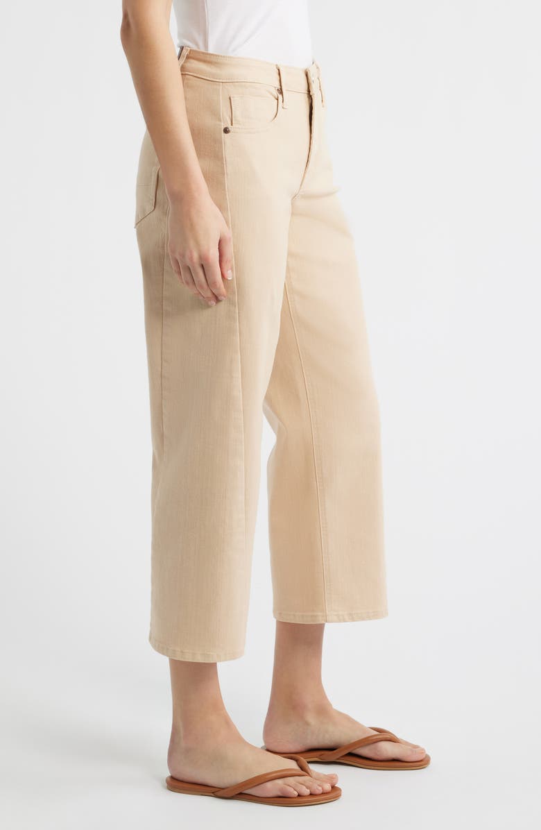 CITY BLUES Forward Seam Crop Wide Leg Jeans, Alternate, color, Ecru