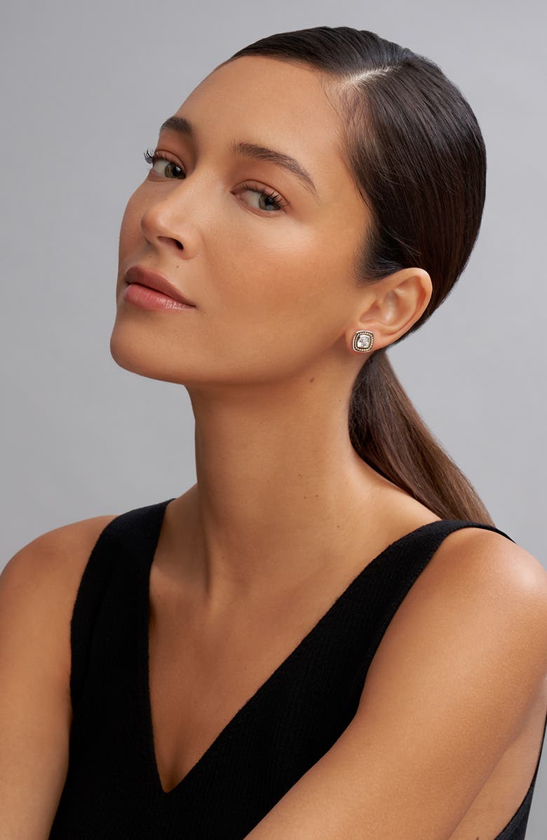 LAGOS Rittenhouse White Topaz Stud Earrings, Alternate, color, Gold