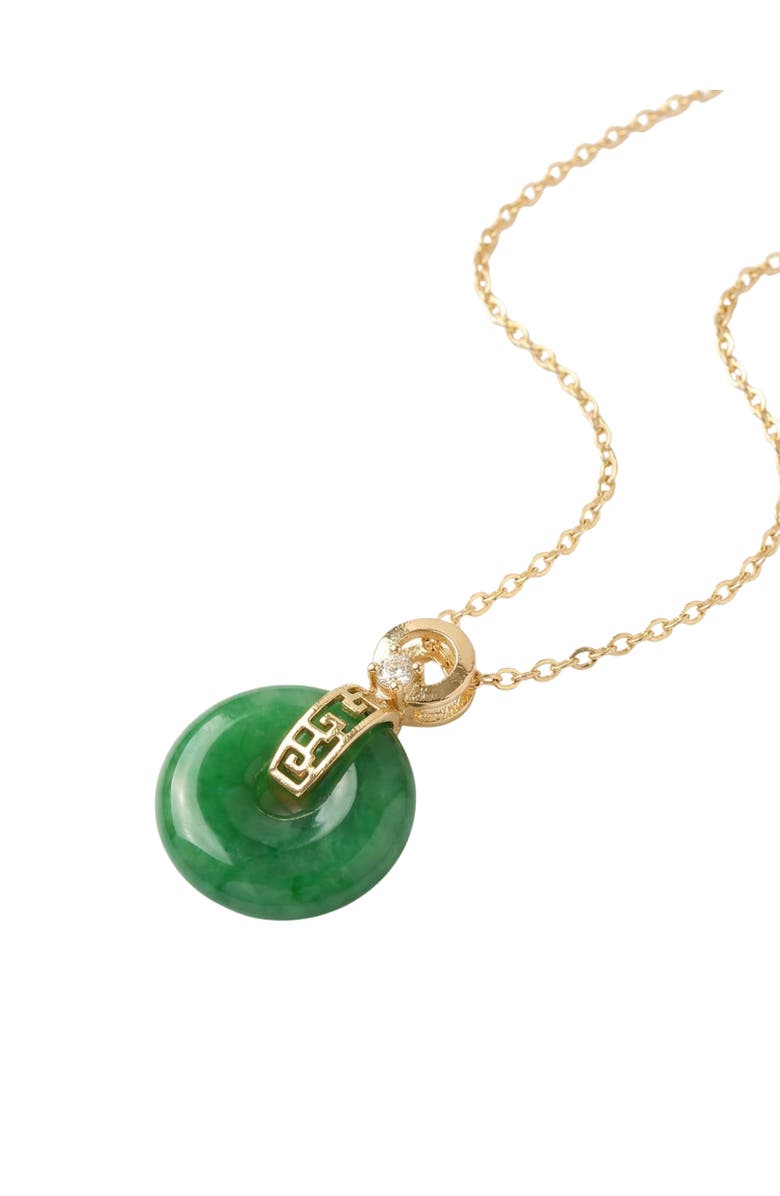 seree Donut Green jade pendant necklace, Alternate, color,