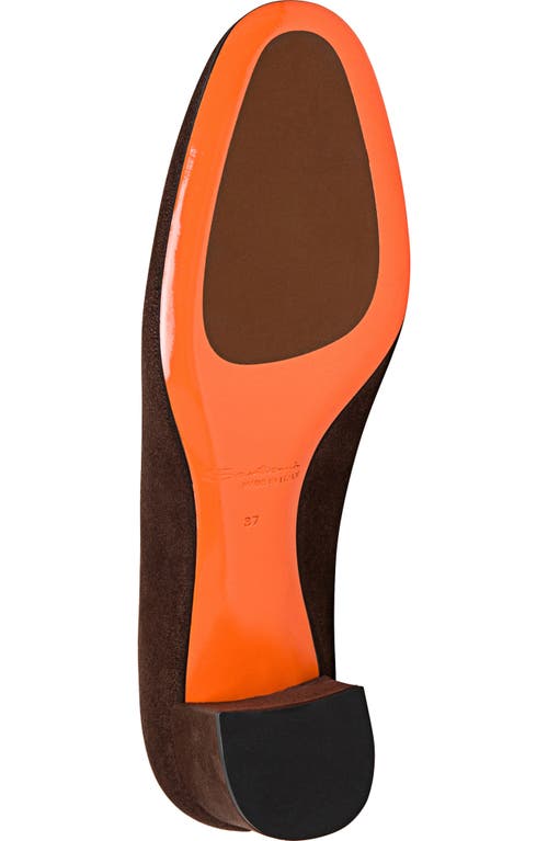 SANTONI SUEDE LOW-HEEL PUMP