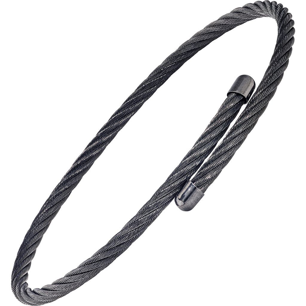 Link Up Adjustable Stainless Steel Cable Bracelet in Gunmetal  product