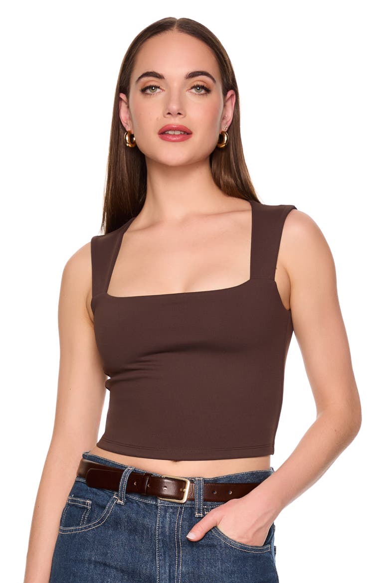Square Neck Crop Tank, Alternate, color, JAVA