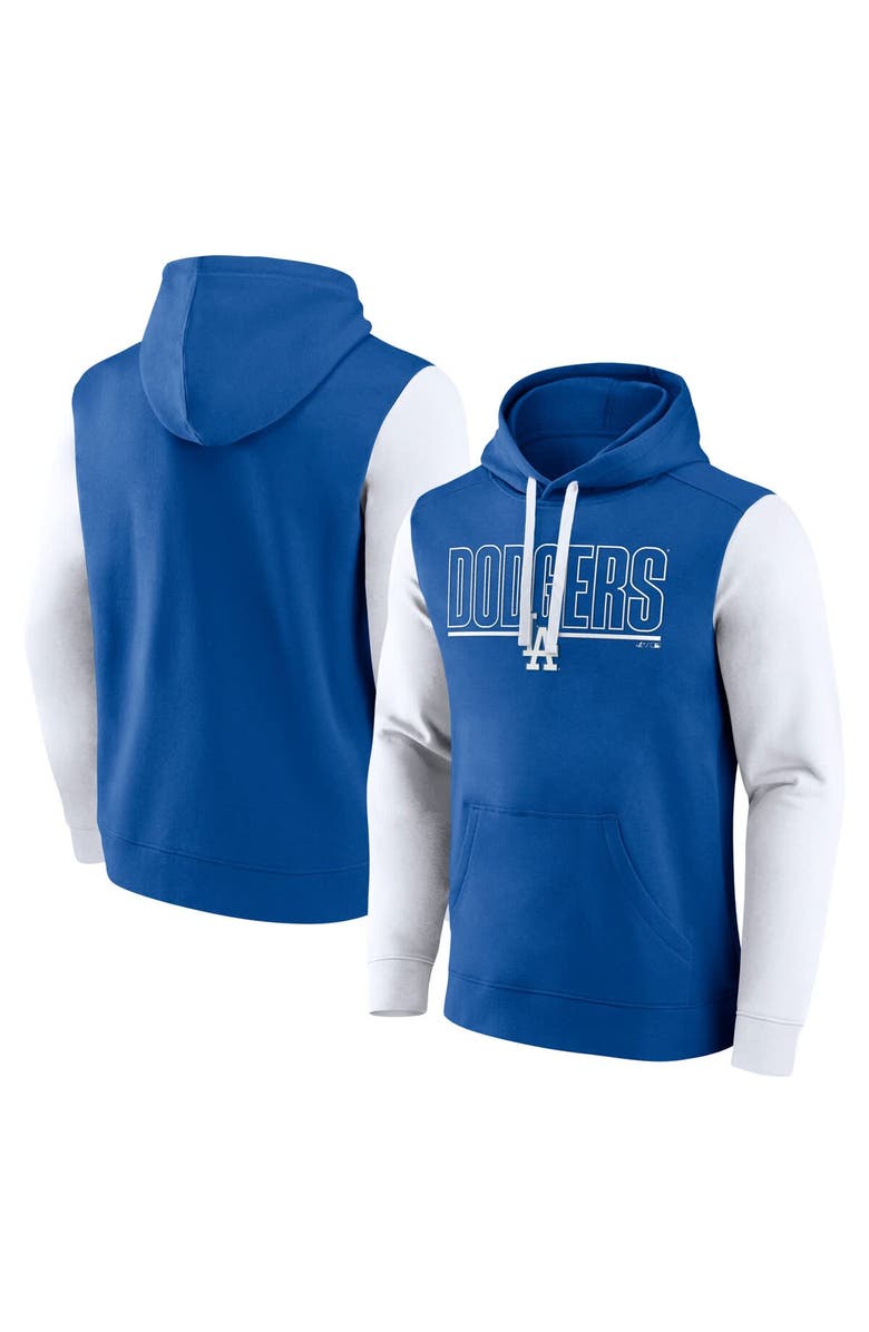 FANATICS Men's Fanatics Royal Los Angeles Dodgers Outline Fleece Pullover Hoodie, Main, color, 