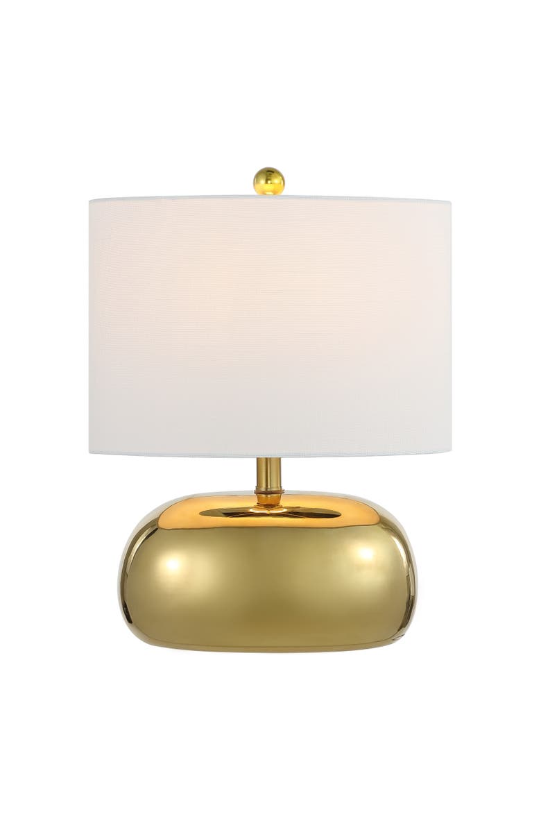 JONATHAN Y Calix Mid-Century Glam Ceramic/Iron LED Table Lamp, Main, color,