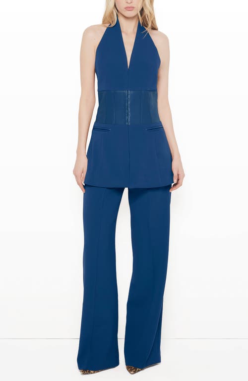 As By Df Finn Straight-leg Twill Trousers In Navy Blue